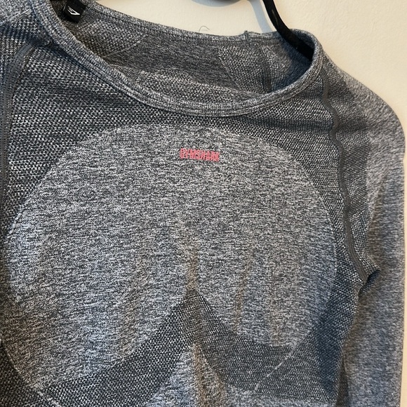 Gymshark Women's Flex Long Sleeve Crop Top Charcoal Gray Size Small - Picture 4 of 5